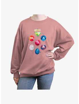 Steven Universe Gems Womens Oversized Sweatshirt, , hi-res