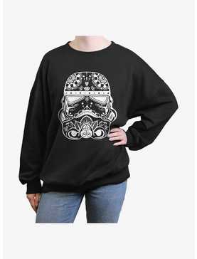 Star Wars Sugar Skull Stormtrooper Womens Oversized Sweatshirt, , hi-res