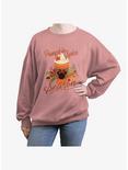 Disney Minnie Mouse Pumpkin Spice Womens Oversized Sweatshirt, DESERTPNK, hi-res