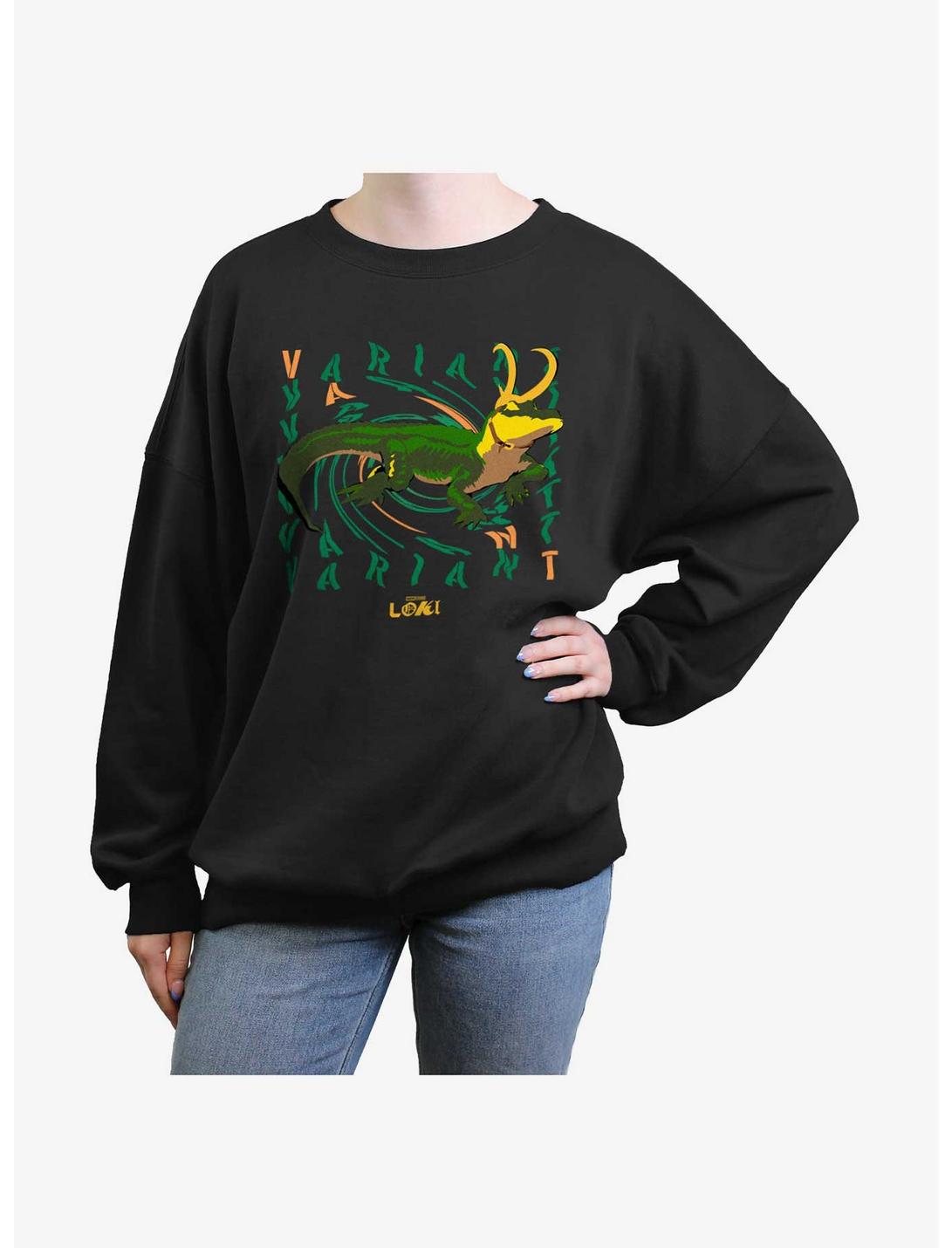 Marvel Loki Alligator Variant Womens Oversized Sweatshirt, BLACK, hi-res