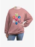 Steven Universe Gems Womens Oversized Sweatshirt, DESERTPNK, hi-res