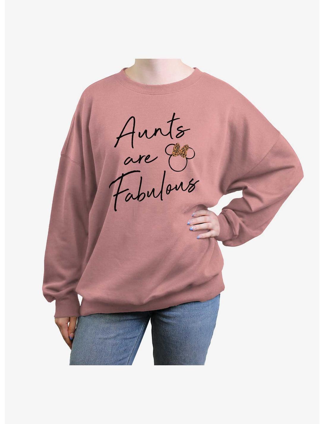Disney Minnie Mouse Aunts Are Fabulous Womens Oversized Sweatshirt, DESERTPNK, hi-res