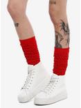 Red Stripe Ombre Slouchy Knee-High Socks, , hi-res