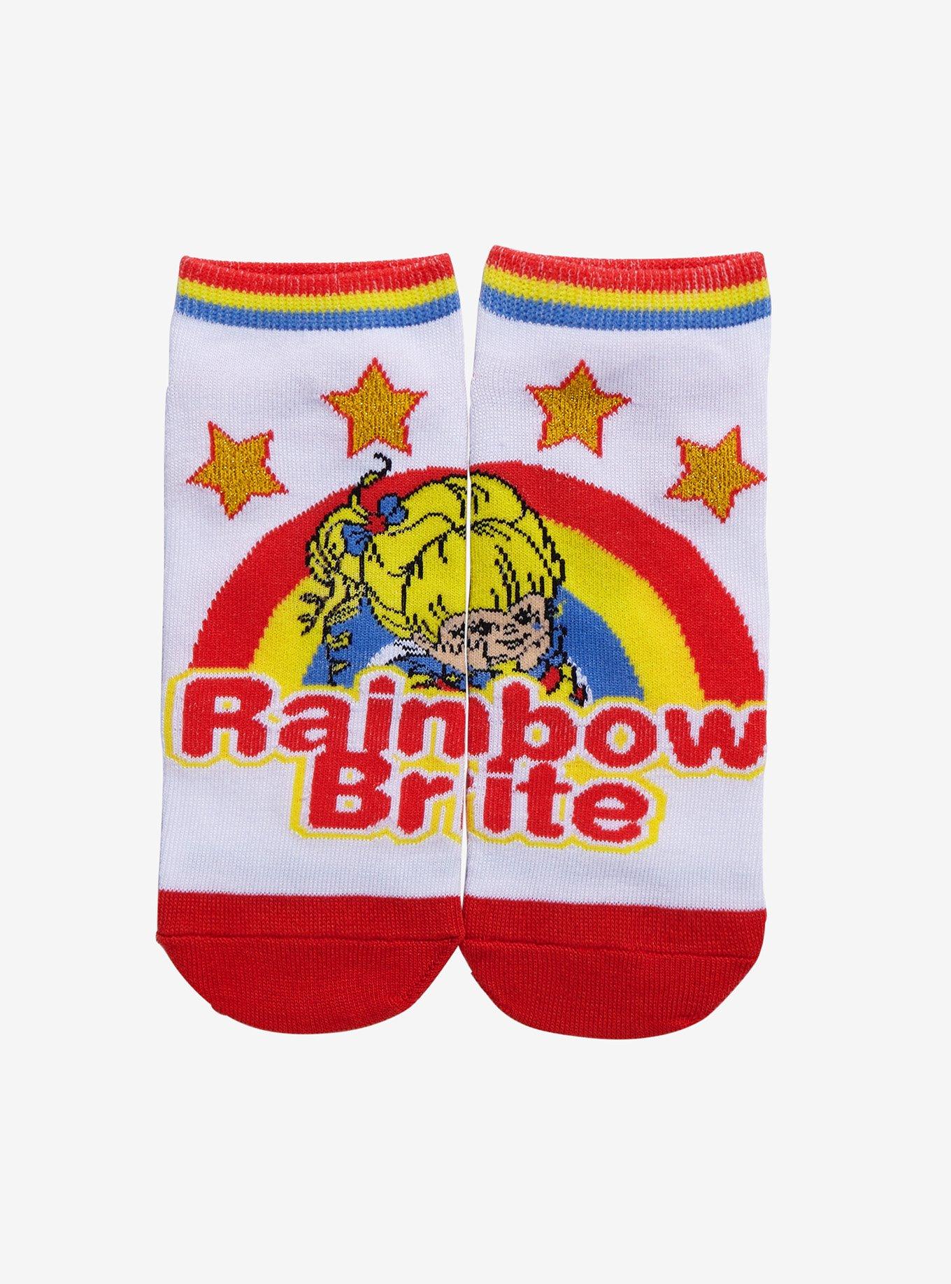 Rainbow Brite Stars & Rainbow No-Show Socks, , hi-res