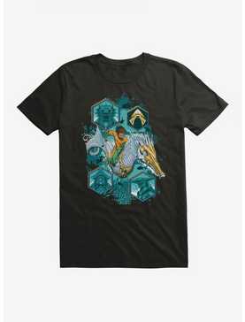 DC Comics Aquaman And The Lost Kingdom Collage Symbols T-Shirt, , hi-res