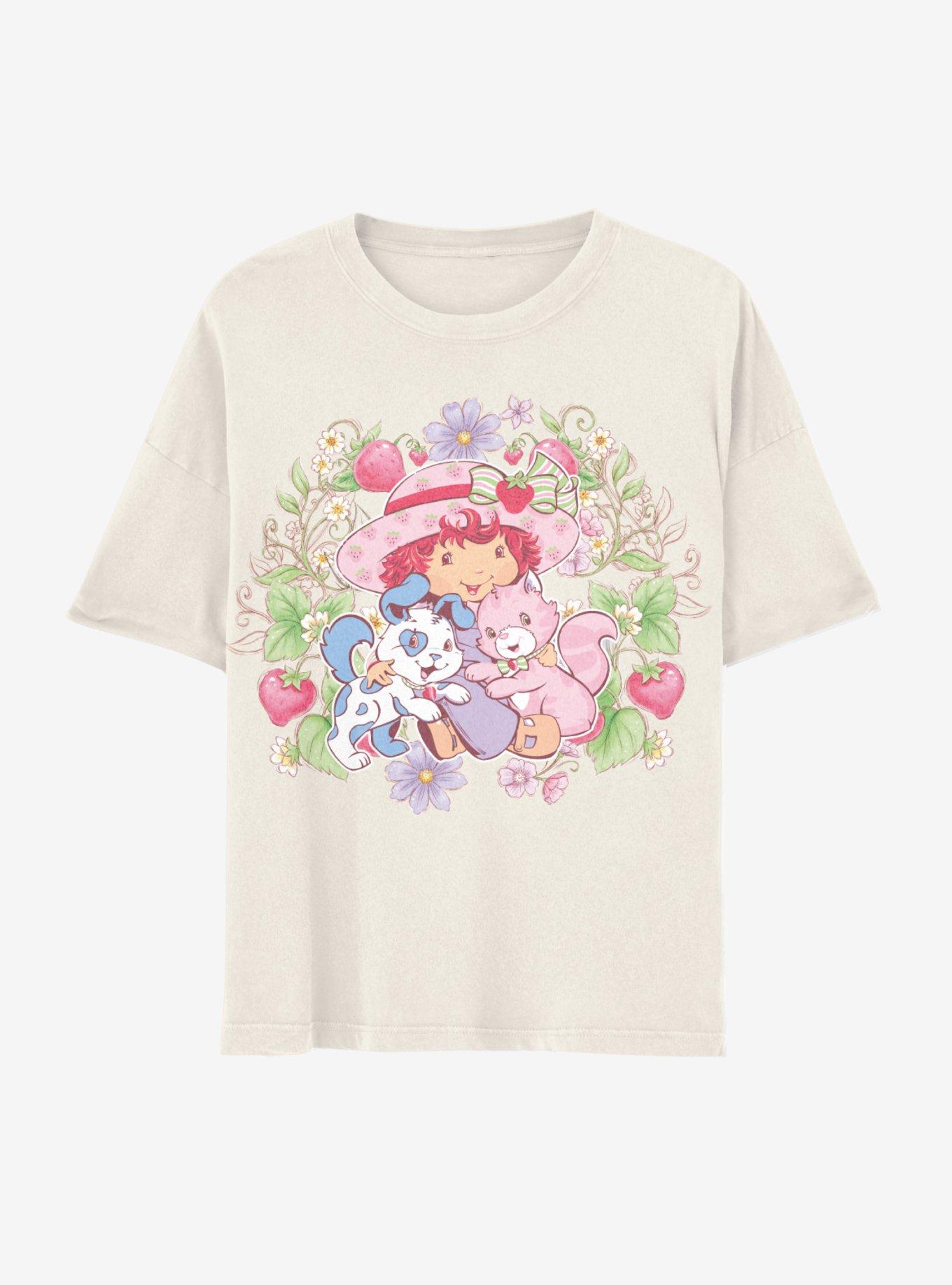 Strawberry Shortcake Trio Hug Boyfriend Fit Girls T-Shirt