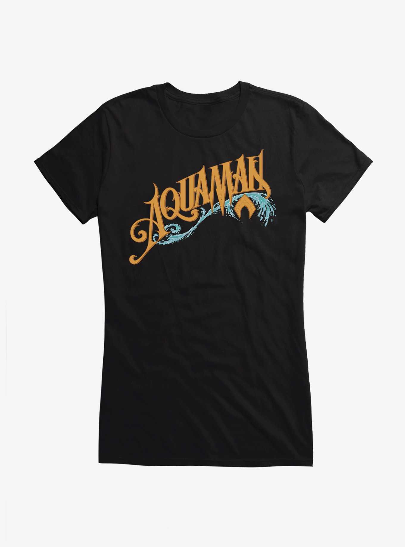 Aquaman Title Logo Girls T-Shirt, , hi-res