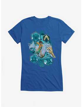 Aquaman Collage Symbols Girls T-Shirt, , hi-res