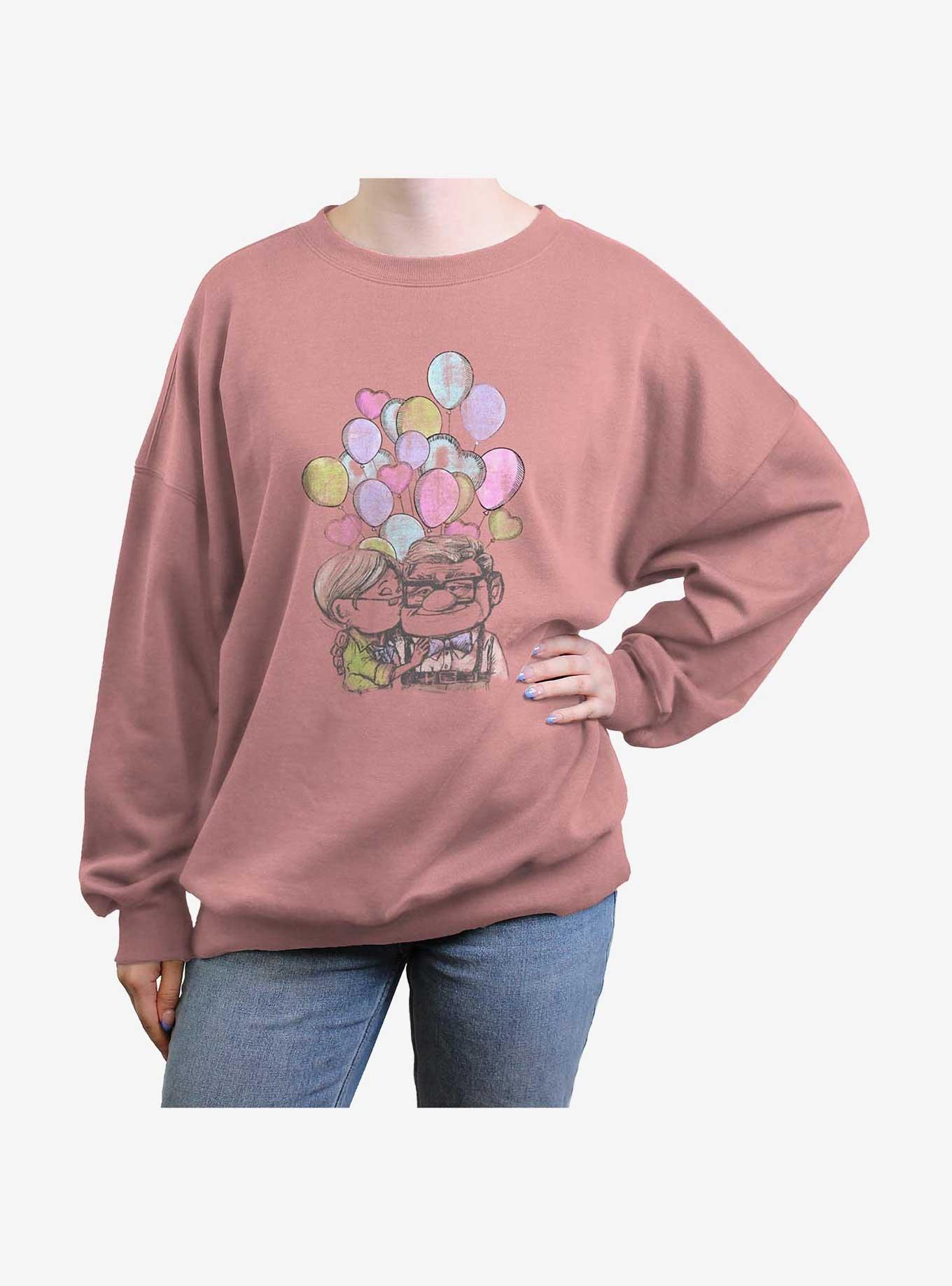 Disney Pixar Up Love Up Girls Oversized Sweatshirt, , hi-res