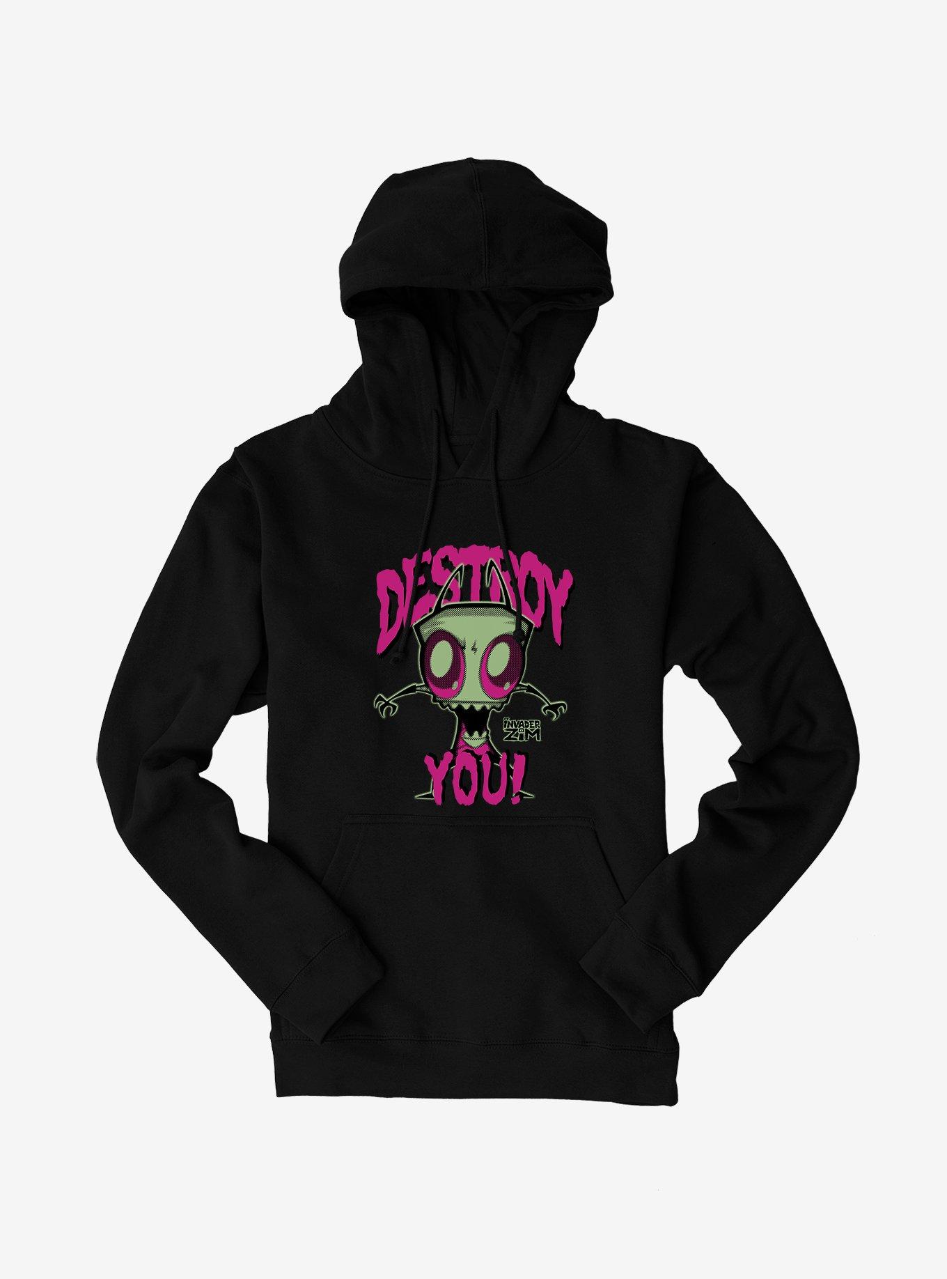 Invader Zim Destroy You Hoodie, , hi-res