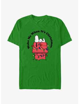 Peanuts Snoopy Wake Me When It's Christmas T-Shirt, , hi-res