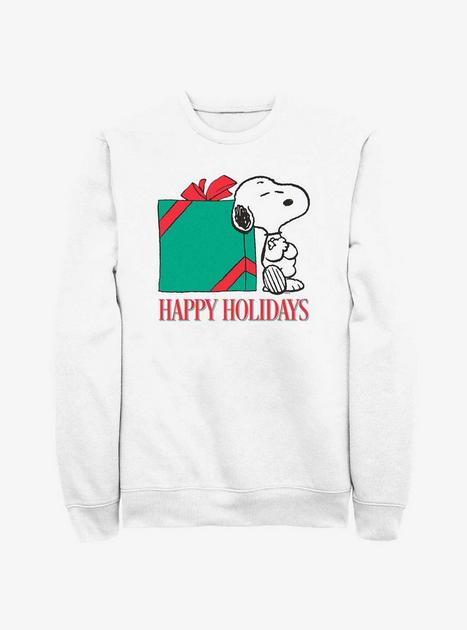 Peanuts Snoopy Happy Holidays Sweatshirt - WHITE | BoxLunch