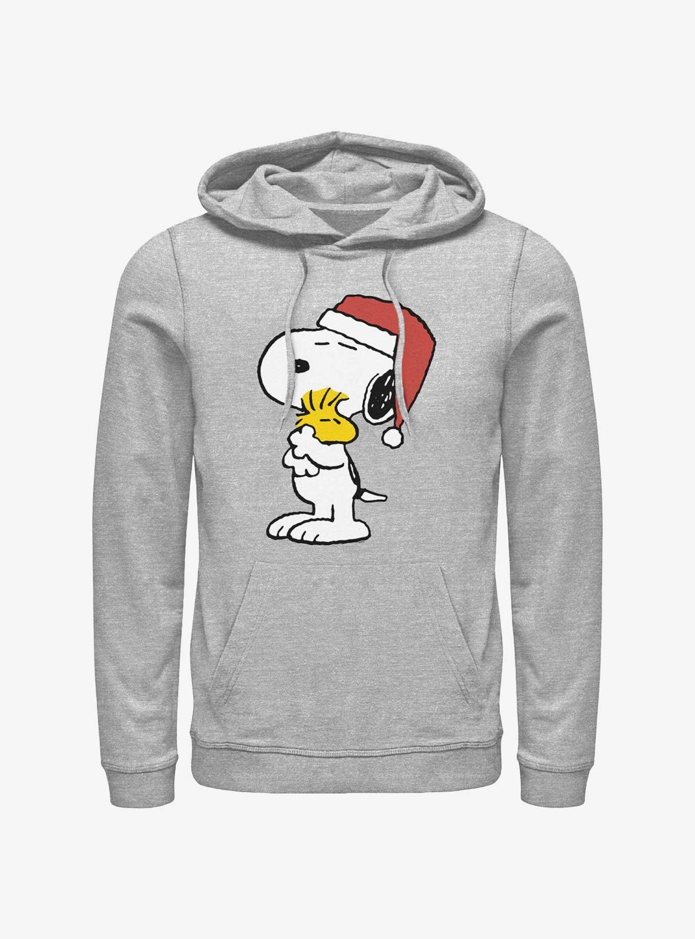 Peanuts Snoopy and Woodstock Holiday Hugs Hoodie - GREY