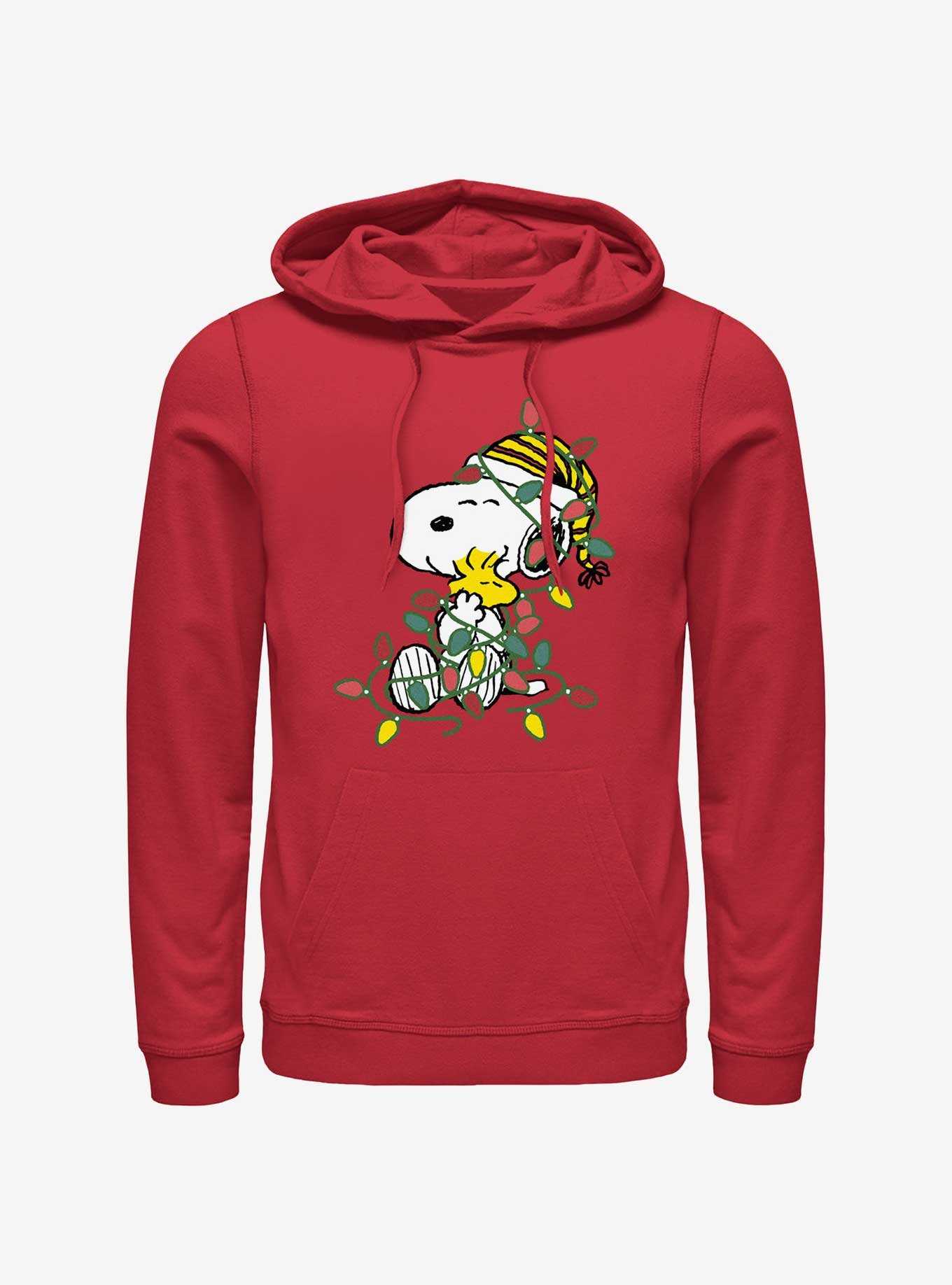 Peanuts Snoopy and Woodstock Christmas Hug Hoodie RED Hot Topic