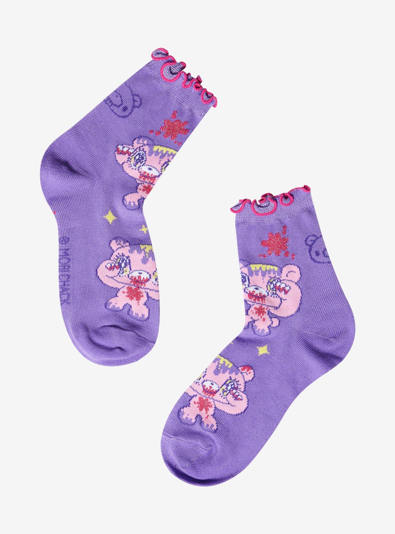 Gloomy Bear X Yurie Sekiya Lettuce Trim Quarter Crew Socks