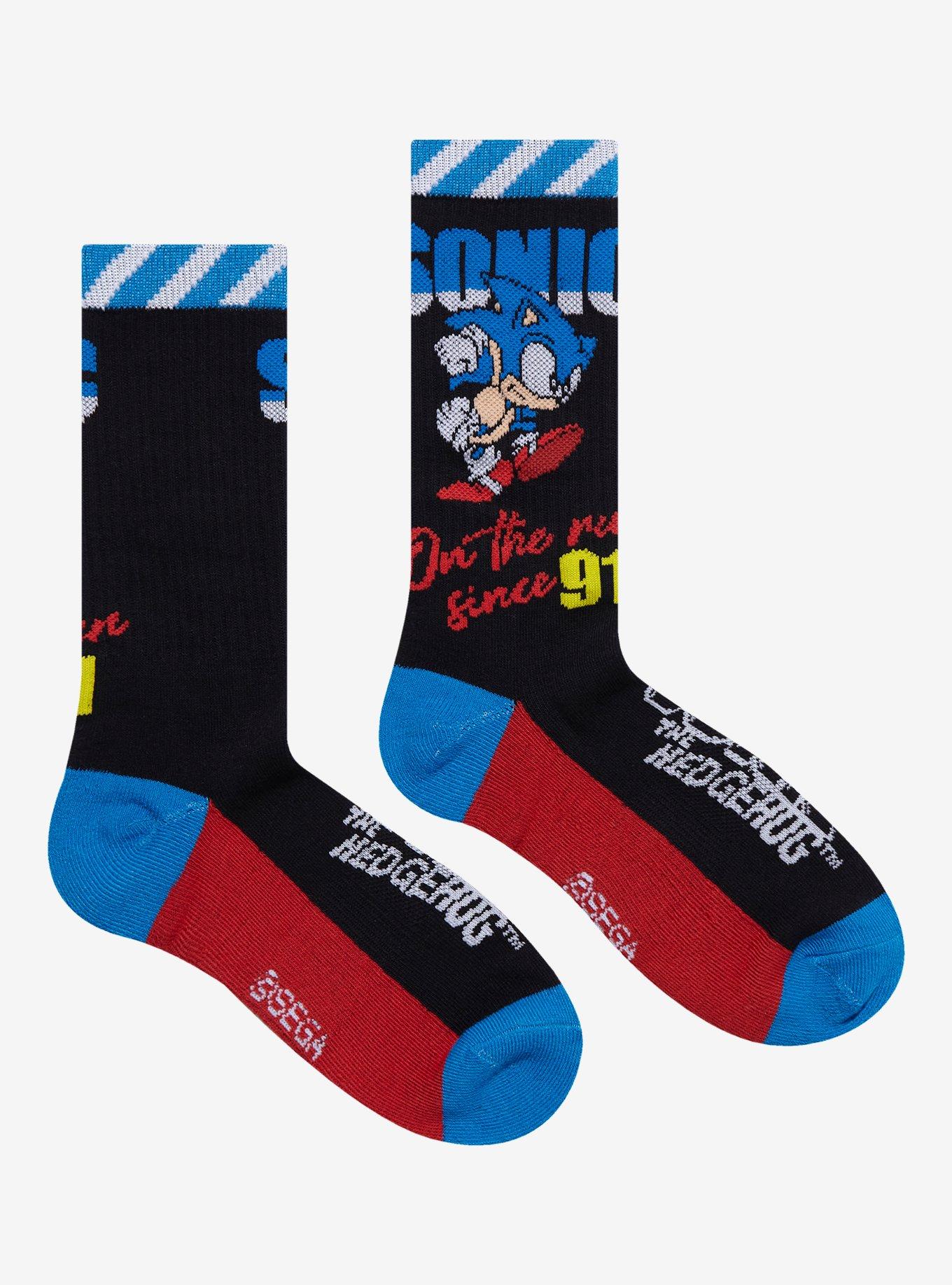 Sonic The Hedgehog Glow-In-The-Dark Crew Socks, , hi-res