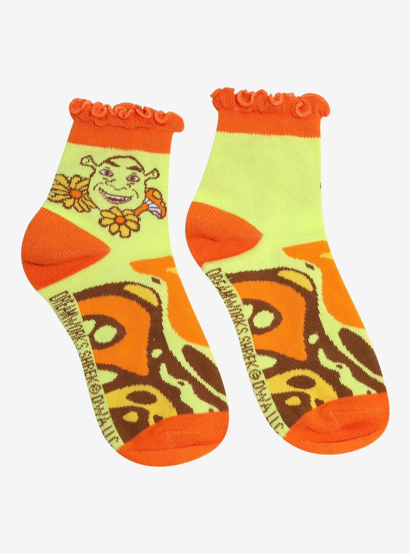 Shrek Sunflower Lettuce Trim Ankle Socks, , hi-res