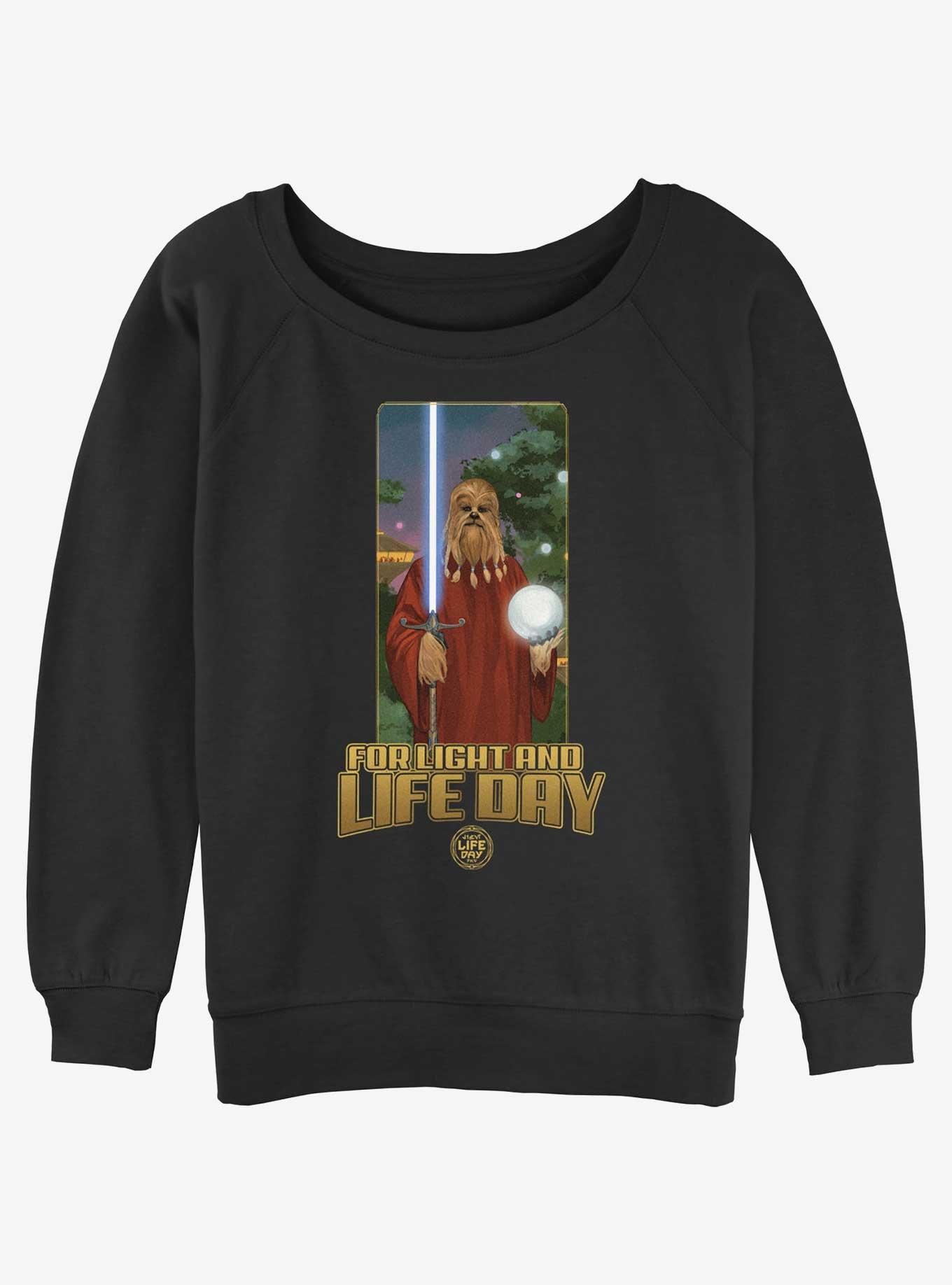 Star Wars Life Day Burryaga Poster Girls Slouchy Sweatshirt, , hi-res