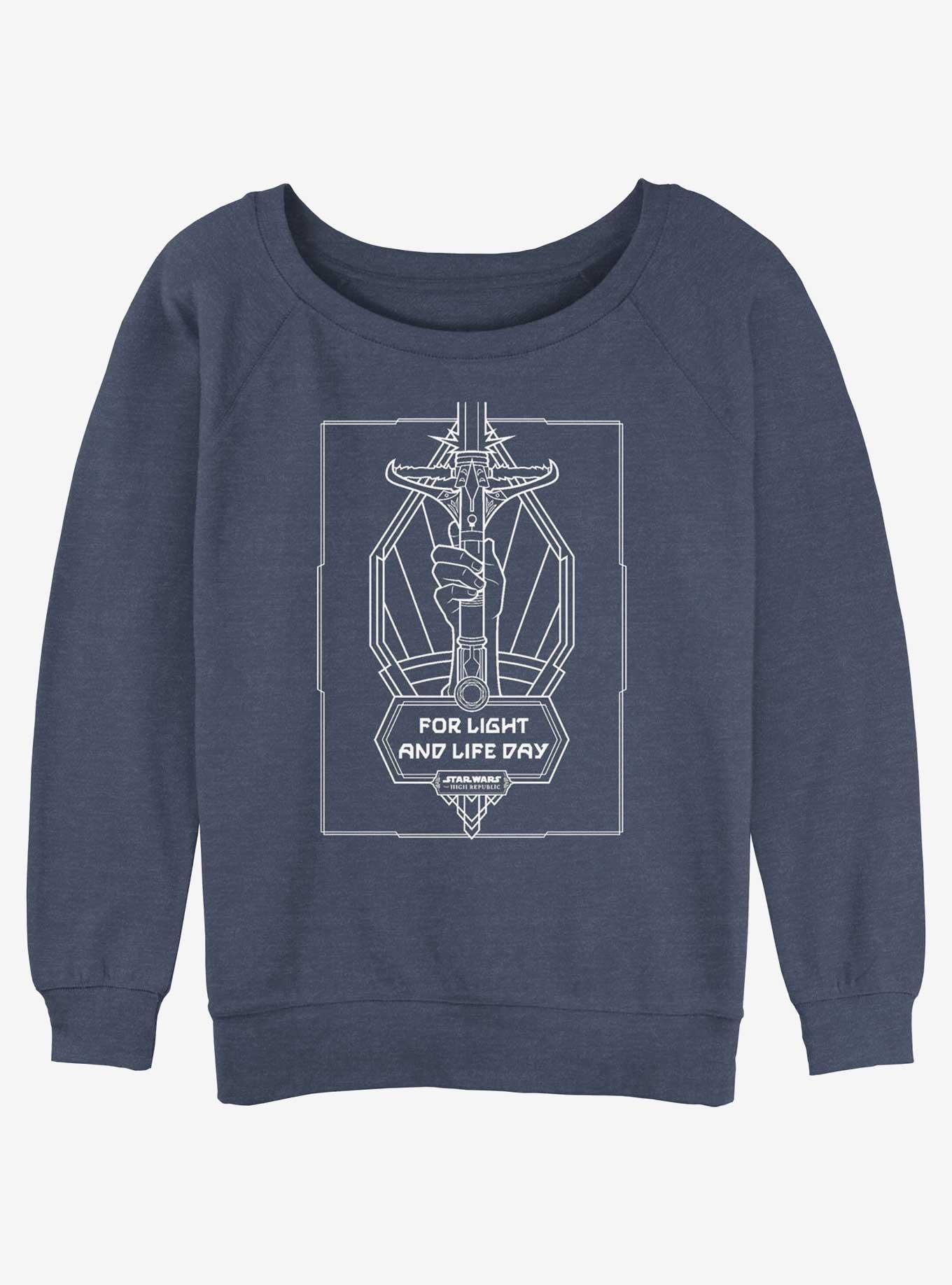 Star Wars Life Day The High Republic Girls Slouchy Sweatshirt, BLUEHTR, hi-res