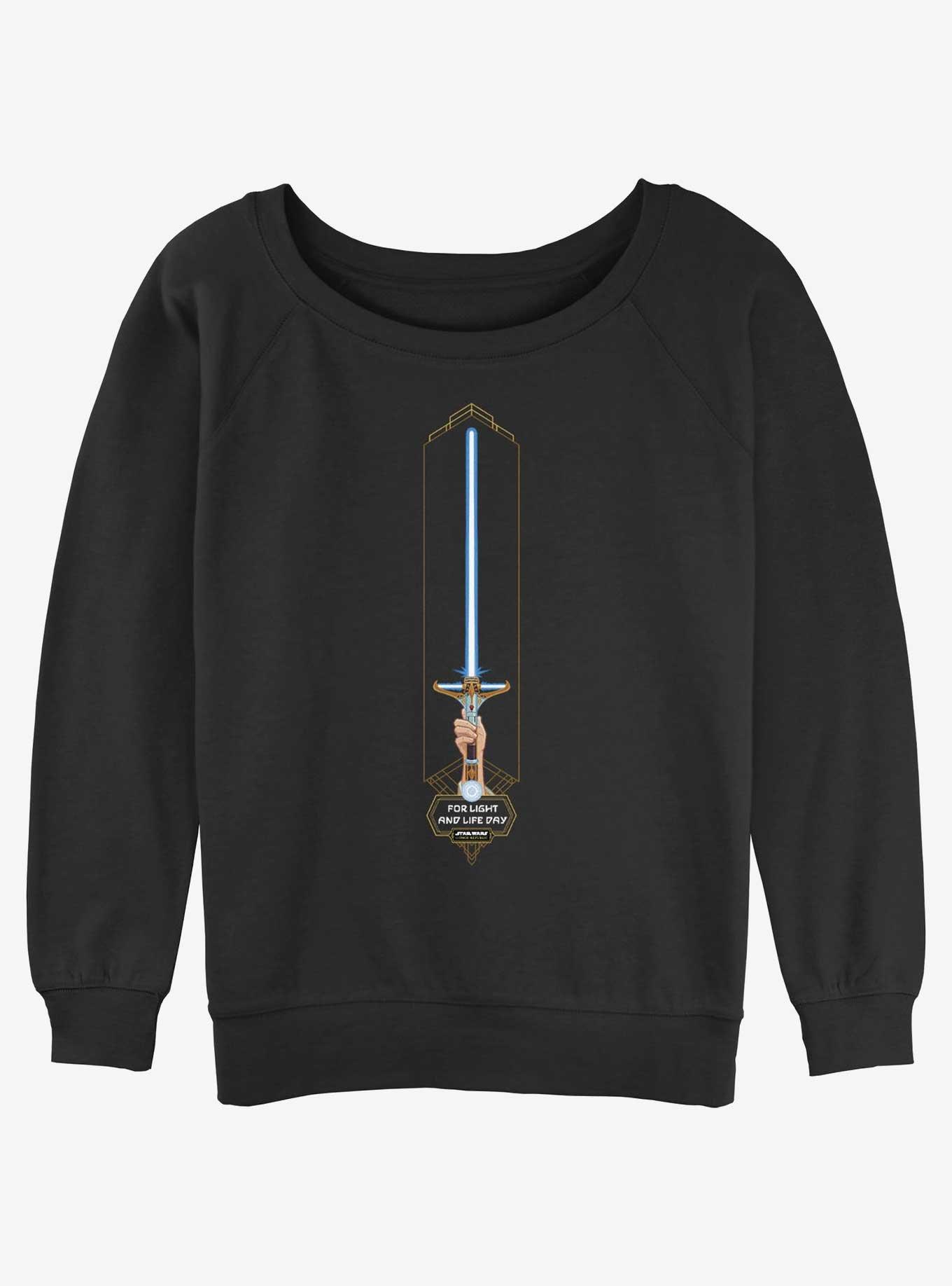Star Wars Life Day The High Republic Lightsaber Girls Slouchy Sweatshirt