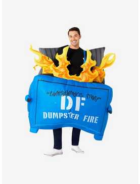 Dumpster Fire Adult Inflatable Costume, , hi-res