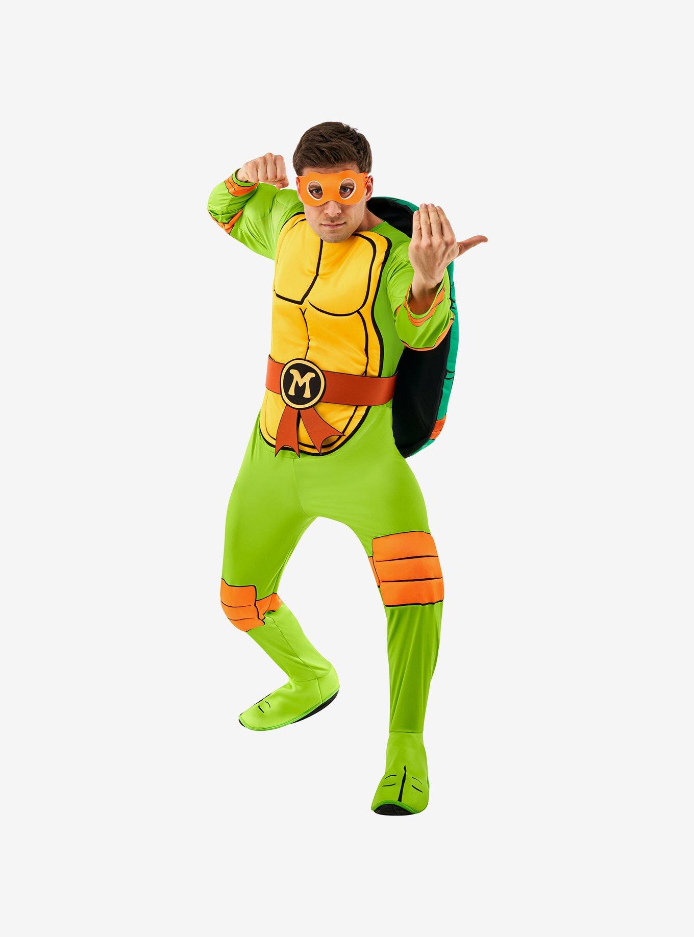 Teenage Mutant Ninja Turtles Michelangelo Adult Deluxe Costume, GREEN, hi-res