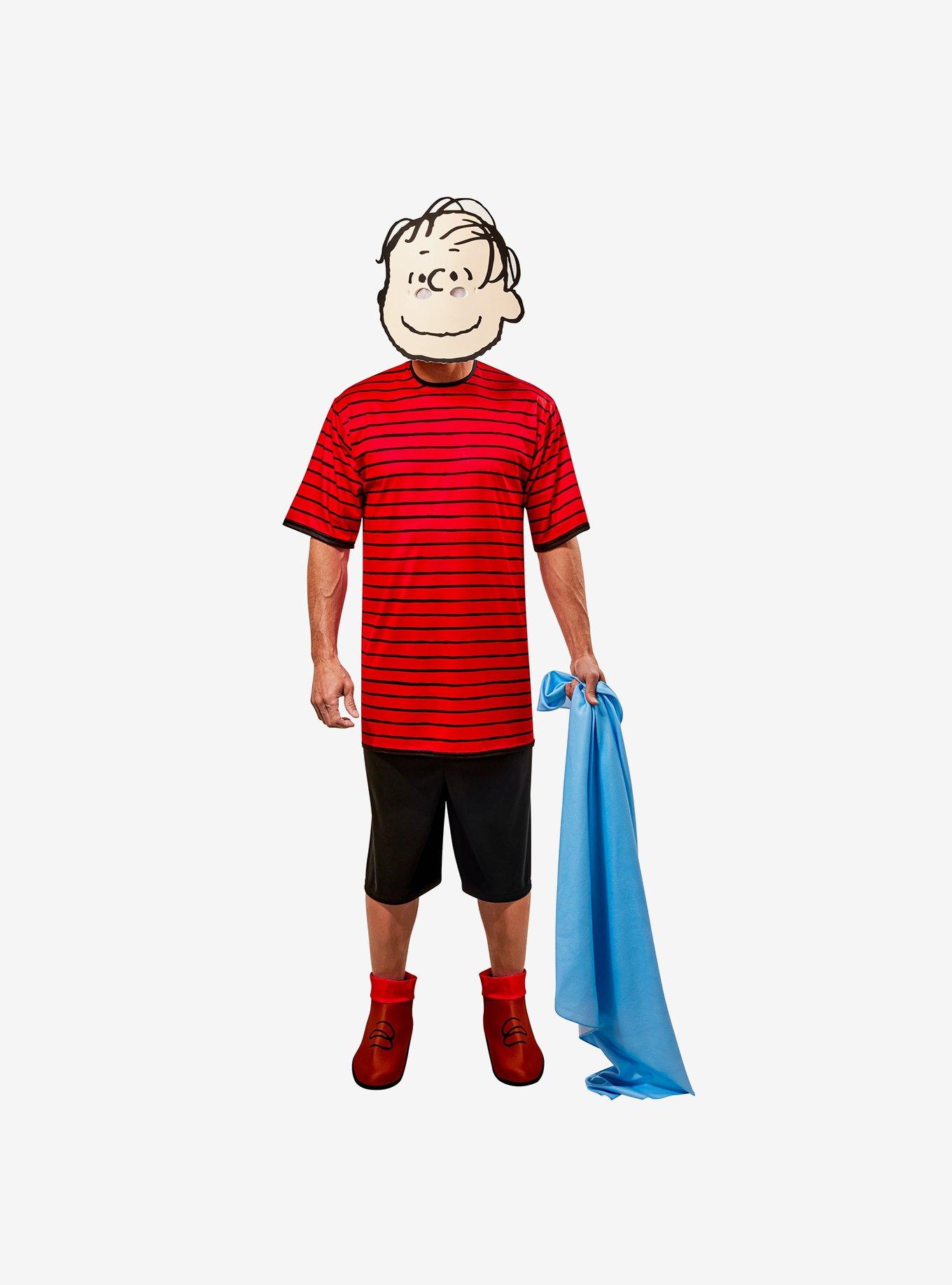 Peanuts Linus Adult Costume, RED, hi-res