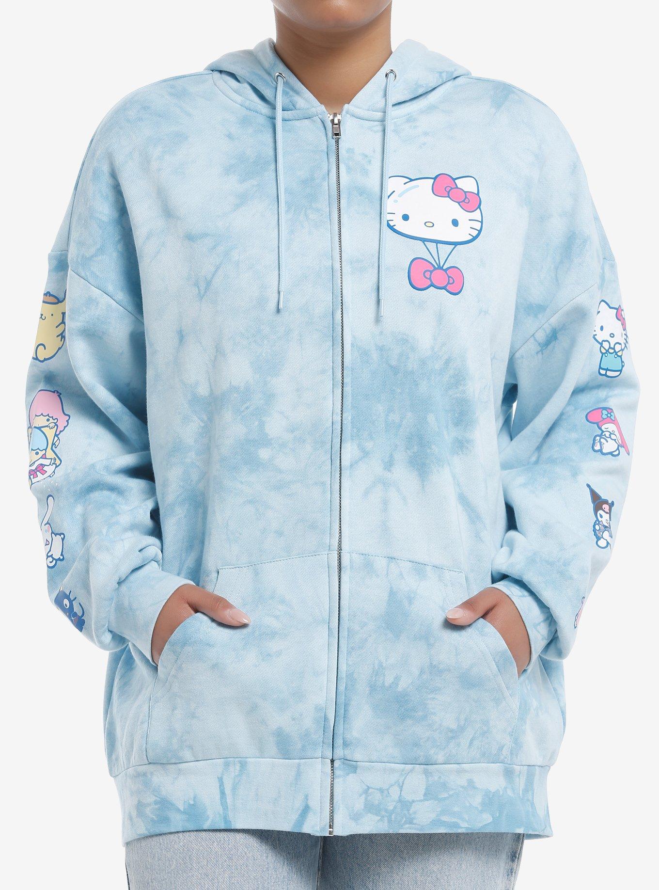 Hello Kitty And Friends Balloon Tie-Dye Girls Oversized Hoodie, MULTI, hi-res