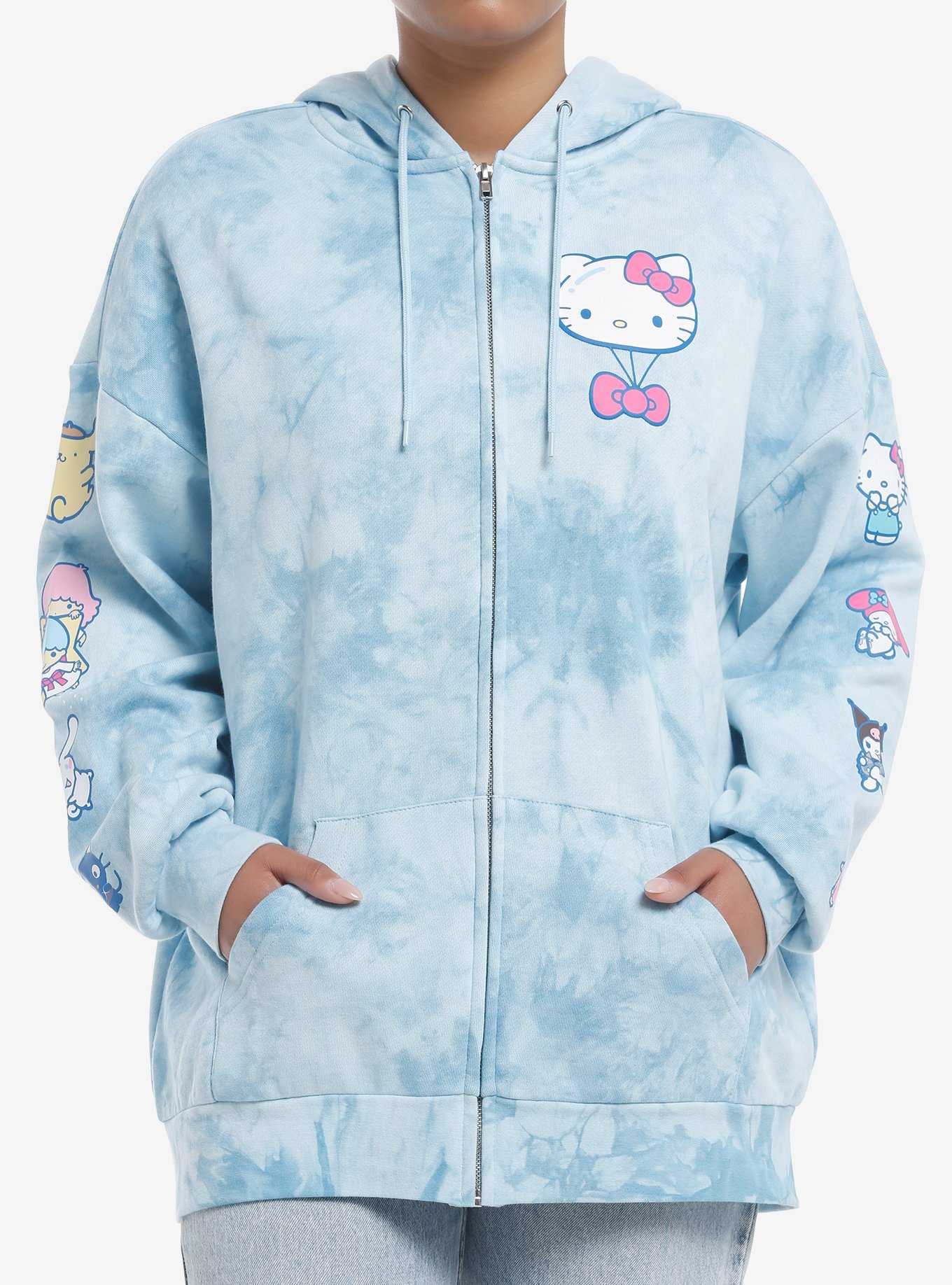 Hello Kitty And Friends Balloon Tie-Dye Girls Oversized Hoodie, , hi-res