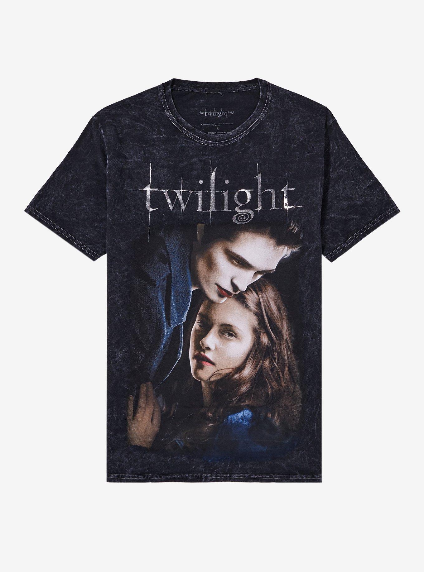 The Twilight Saga Poster Foil Print Dark Wash Boyfriend Fit Girls T-Shirt