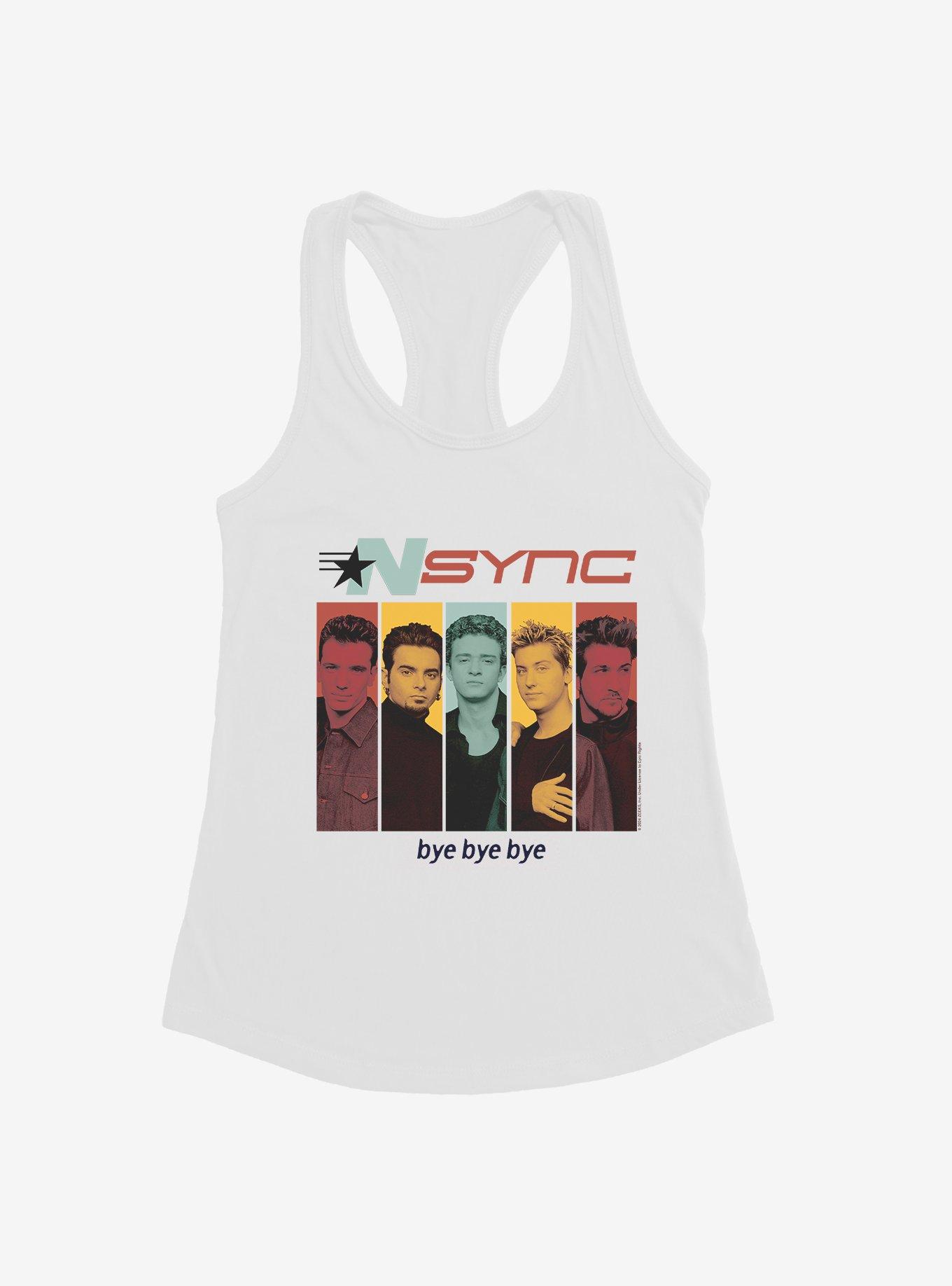 NSYNC Bye Bye Bye Girls Tank, WHITE, hi-res