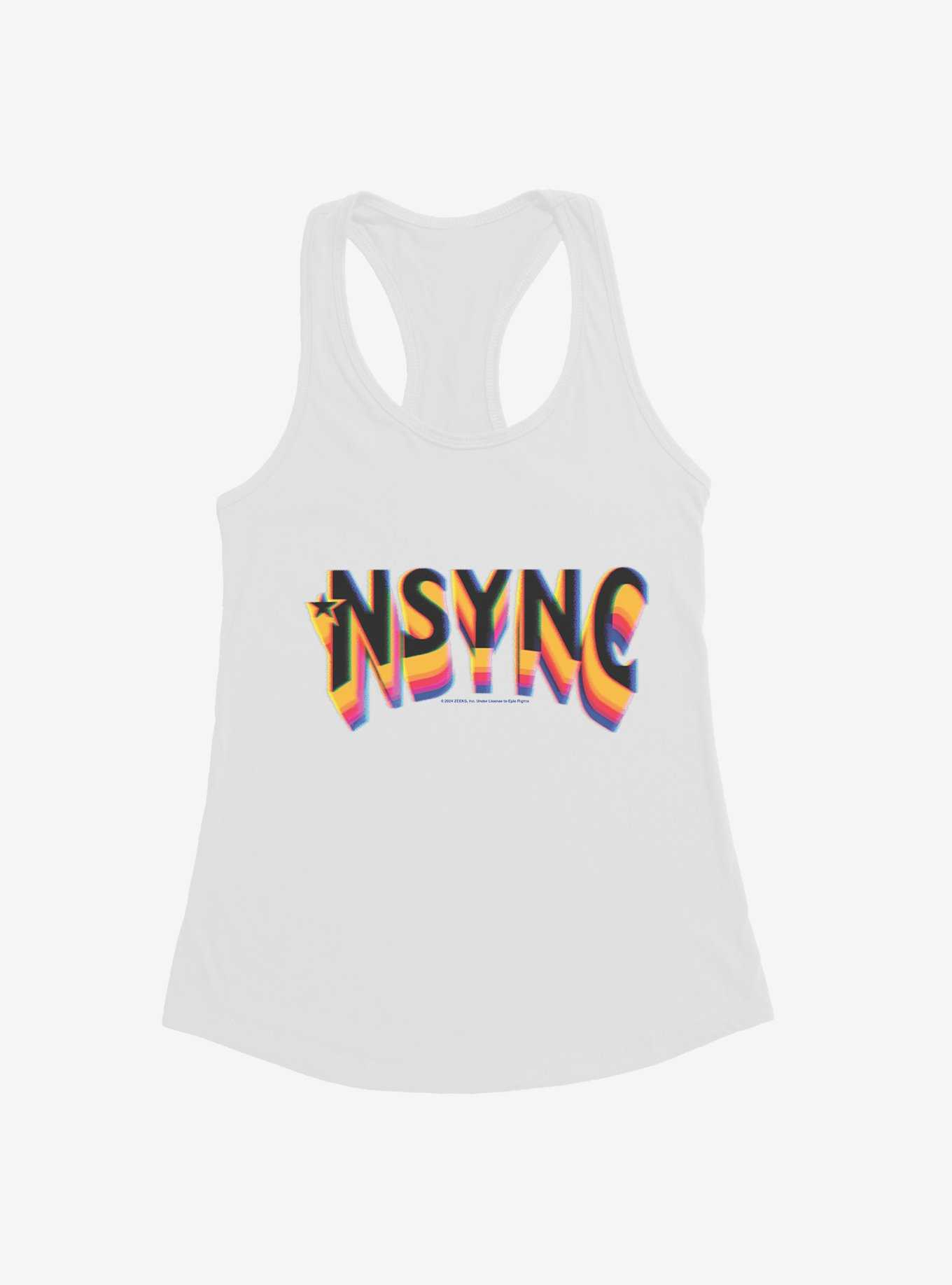 NSYNC Rainbow Fade Logo Girls Tank, , hi-res