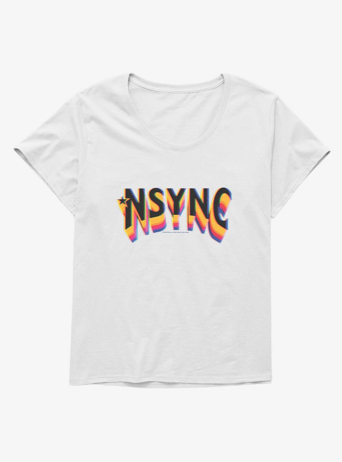 NSYNC Rainbow Fade Logo Girls T-Shirt Plus Size, , hi-res