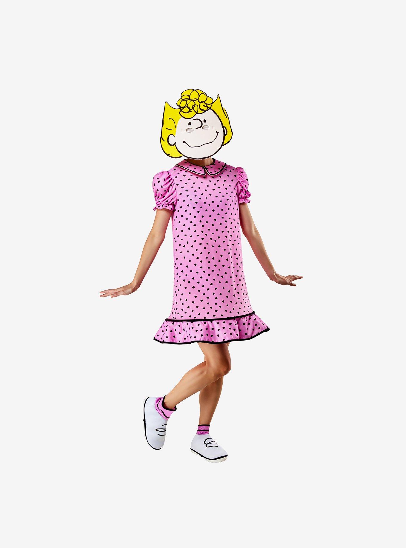 Peanuts Sally Adult Costume, PINK, hi-res