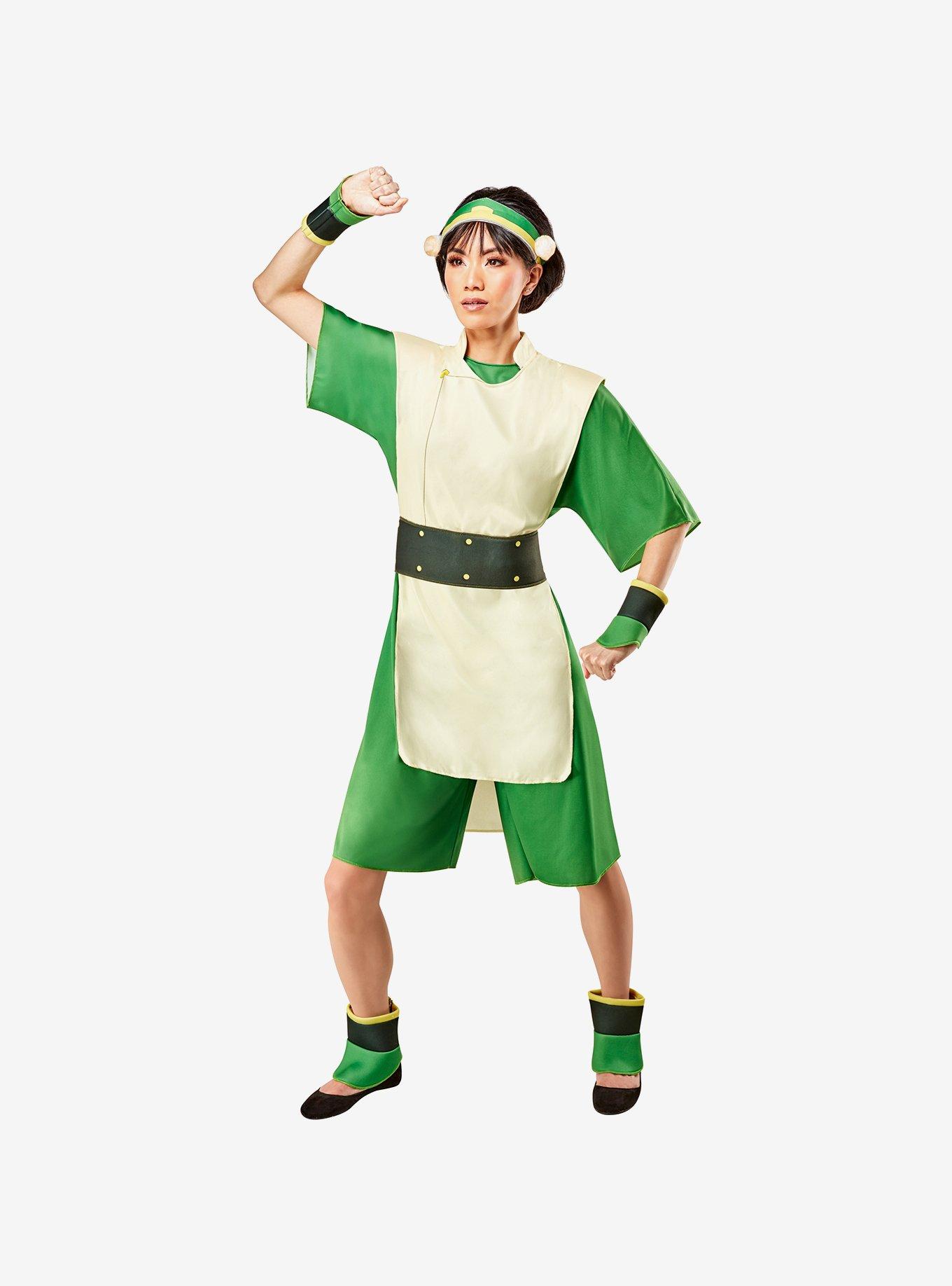 Avatar: The Last Airbender Toph Beifong Adult Costume, GREEN, hi-res