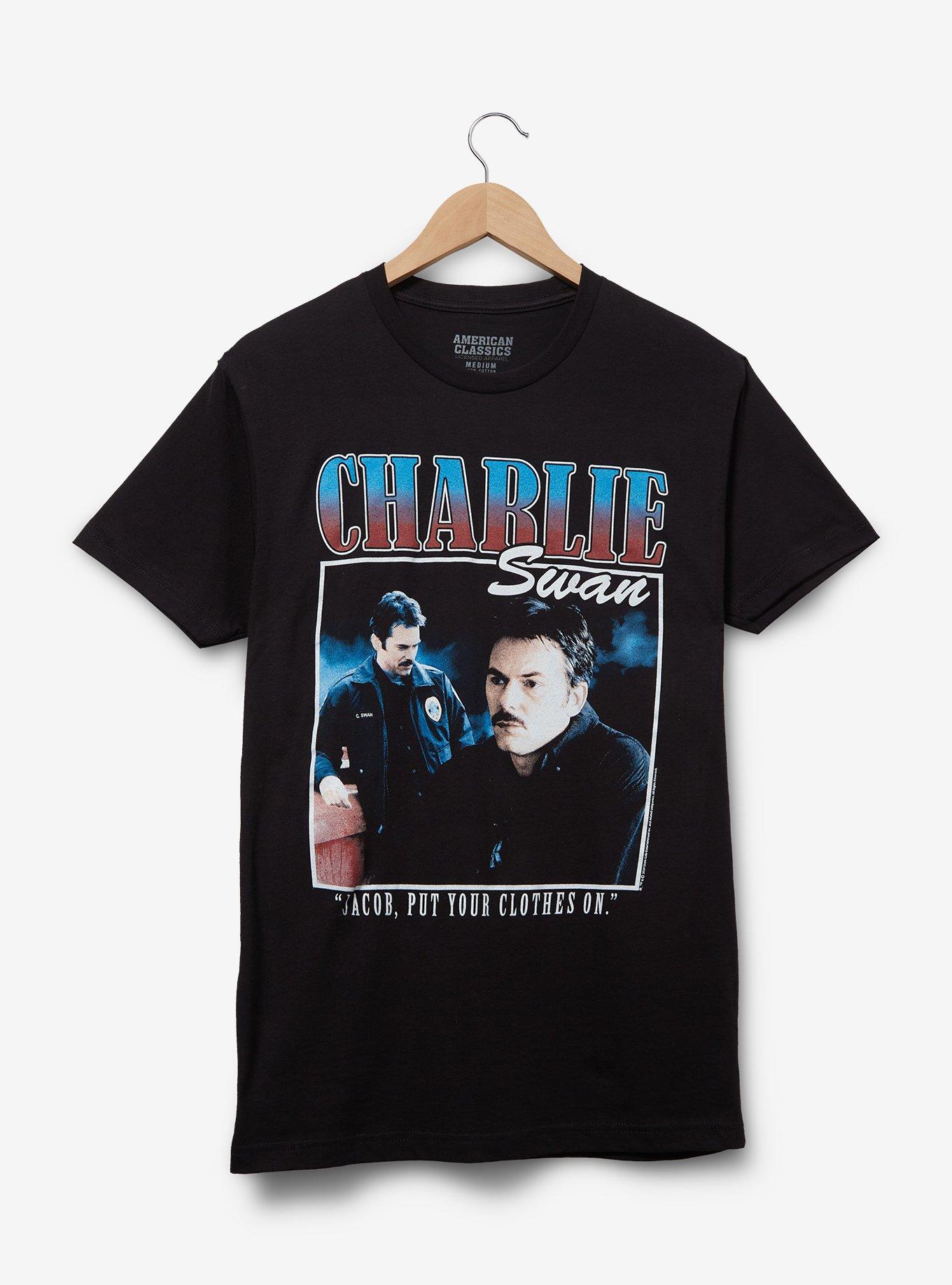 Twilight Charlie Swan Retro Style Portrait Women's T-Shirt - BoxLunch Exclusive, , hi-res