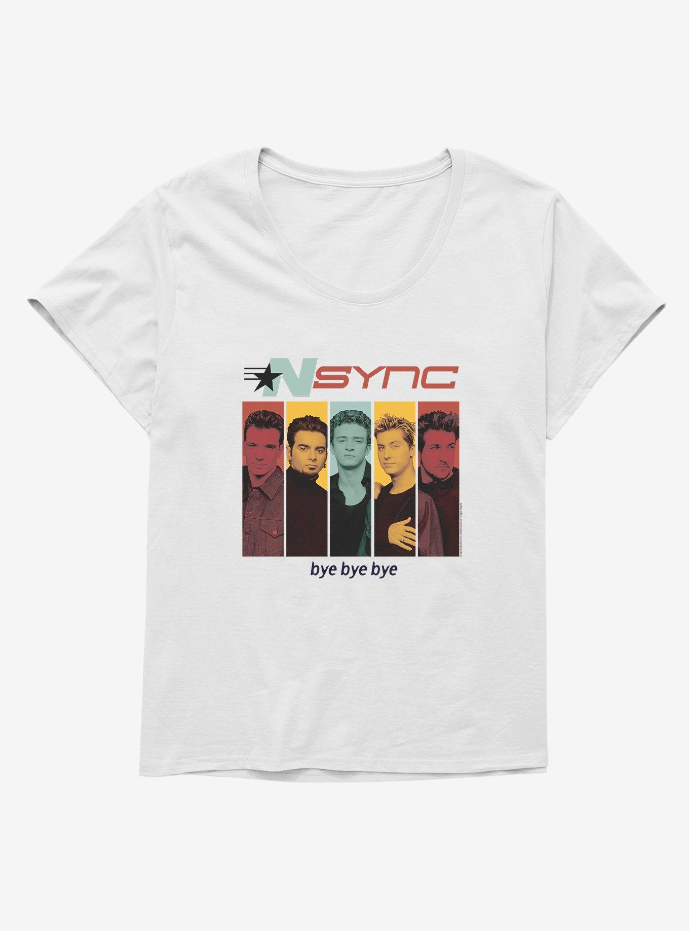 NSYNC Bye Bye Bye Womens T-Shirt Plus Size, WHITE, hi-res