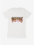NSYNC Rainbow Fade Logo Womens T-Shirt, WHITE, hi-res