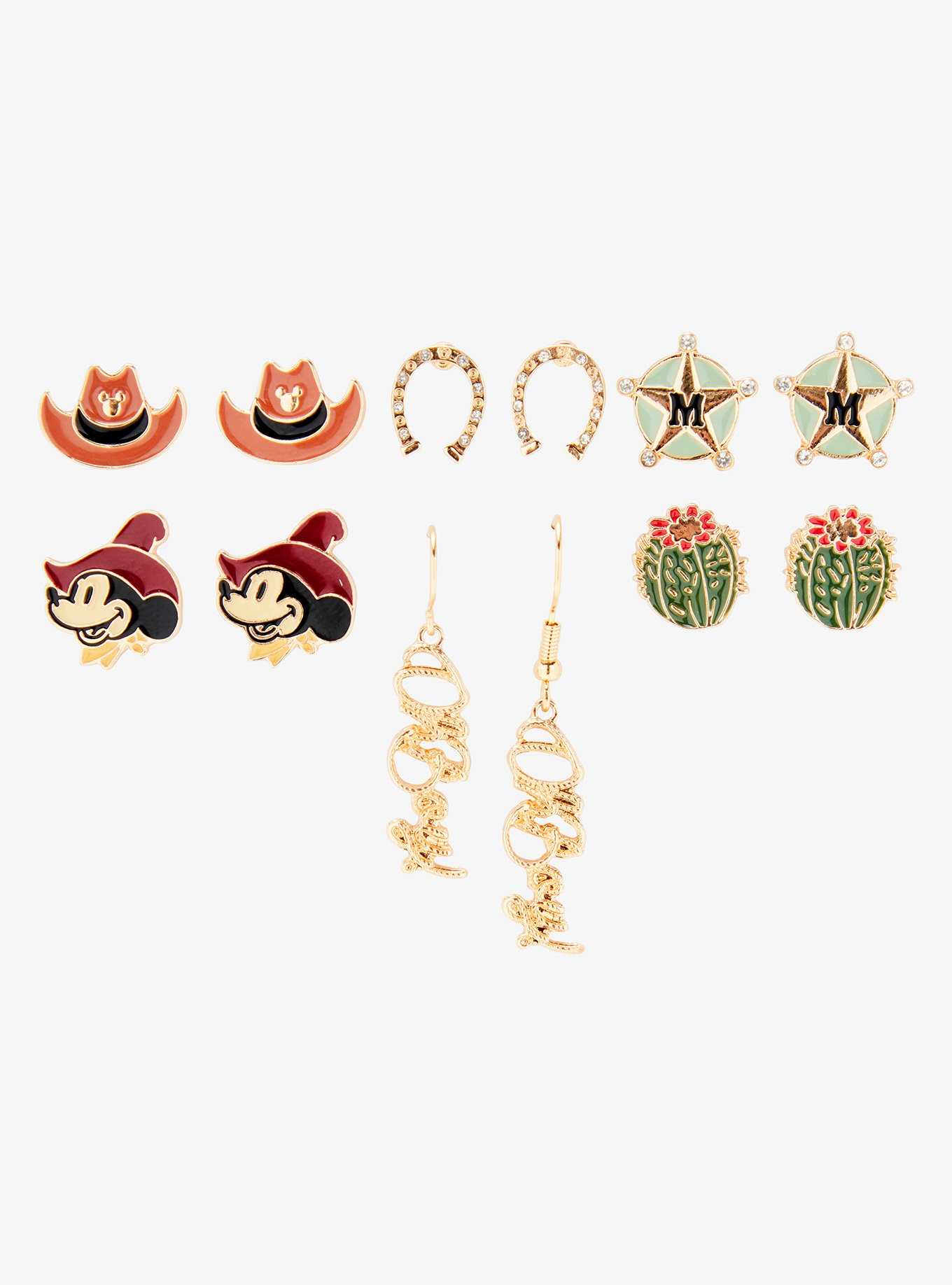 Disney Mickey Mouse Western Earrings Set, , hi-res