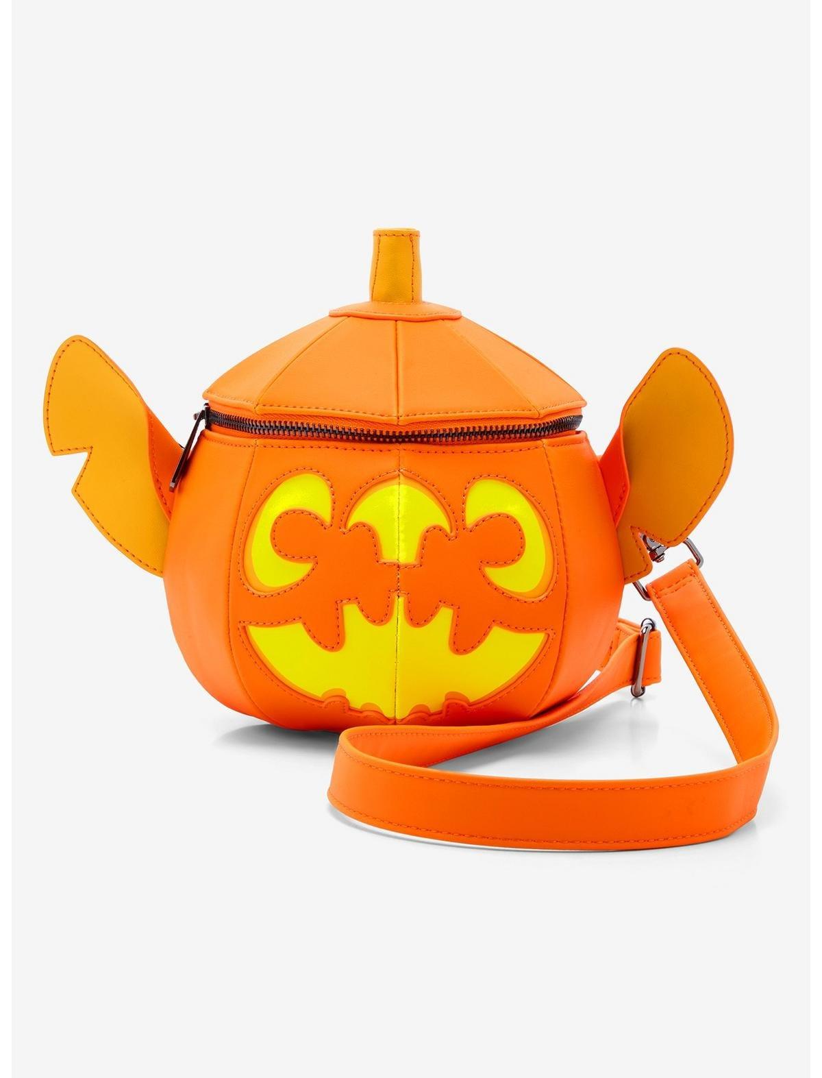 Loungefly Disney Stitch Jack-O'-Lantern Glow-In-The-Dark Crossbody Bag, , hi-res