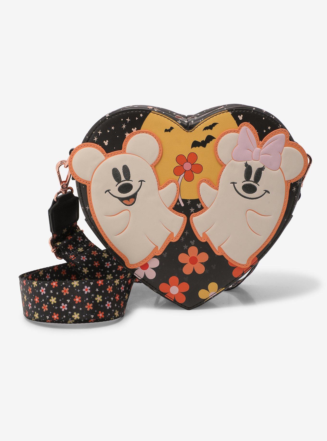 Loungefly Disney Mickey Mouse & Minnie Mouse Ghosts Glow-In-The-Dark Crossbody Bag, , hi-res