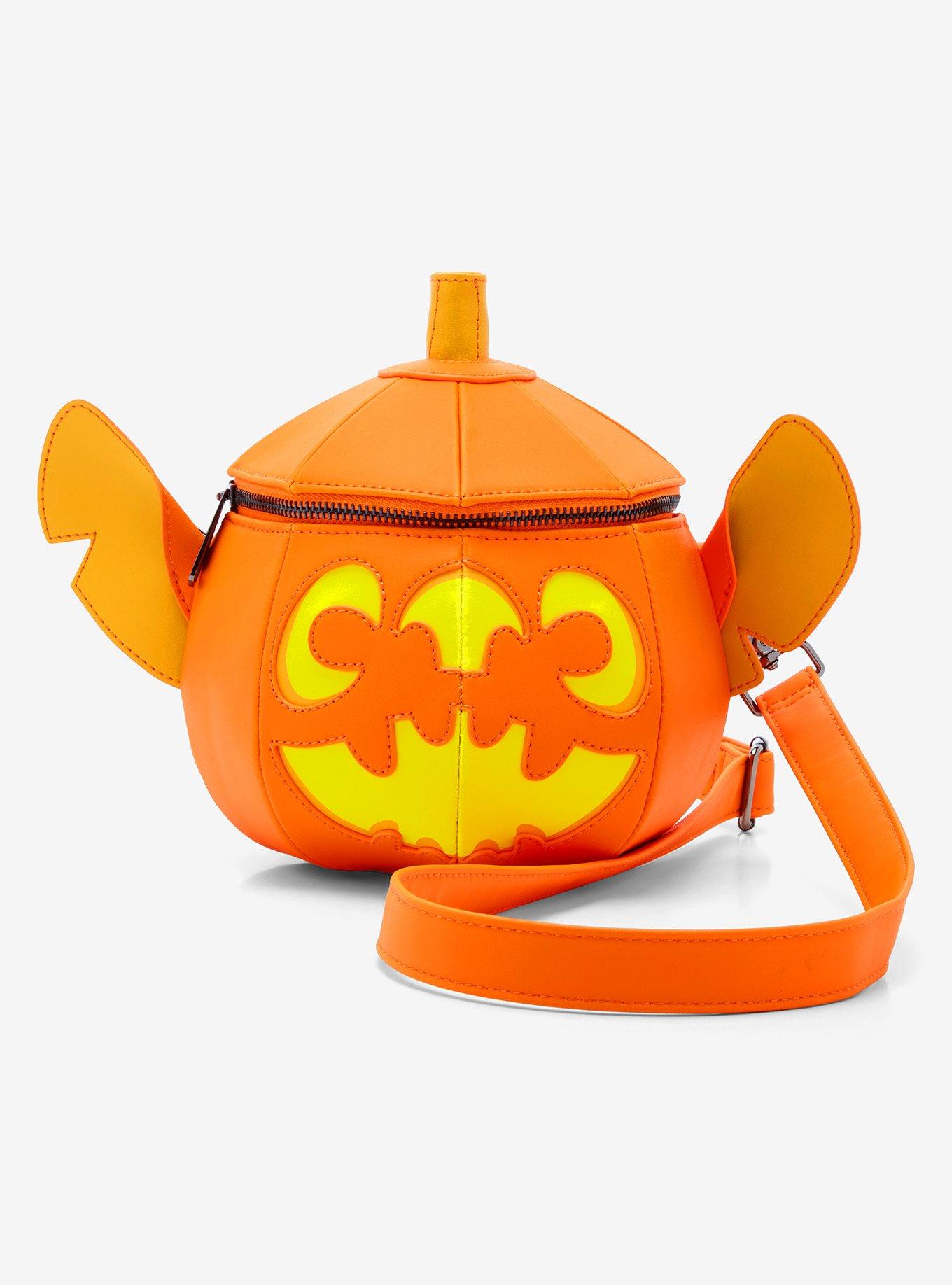 Loungefly Disney Stitch Jack-O'-Lantern Glow-In-The-Dark Crossbody Bag, , hi-res