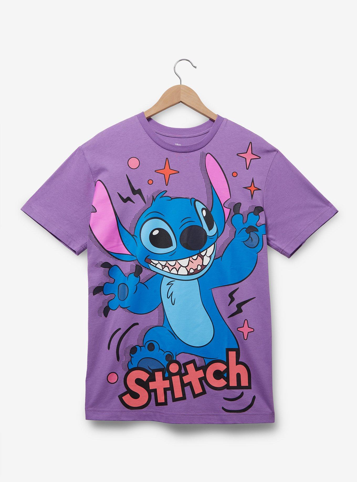 Disney Lilo & Stitch Jumbo Print Vintage Women's T-Shirt — BoxLunch Exclusive, PURPLE, hi-res