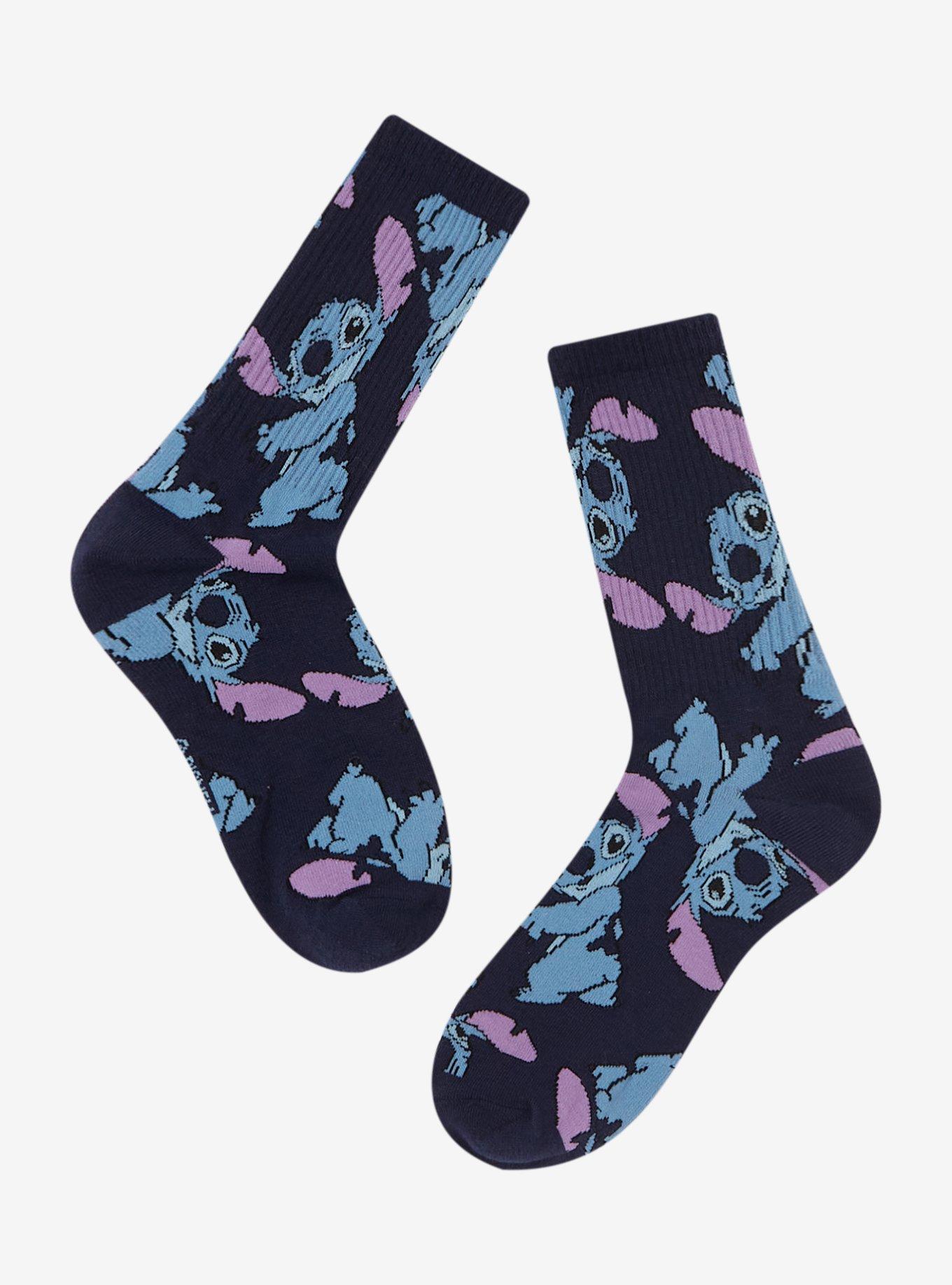 Disney Lilo & Stitch Allover Print Crew Socks — BoxLunch Exclusive, , hi-res