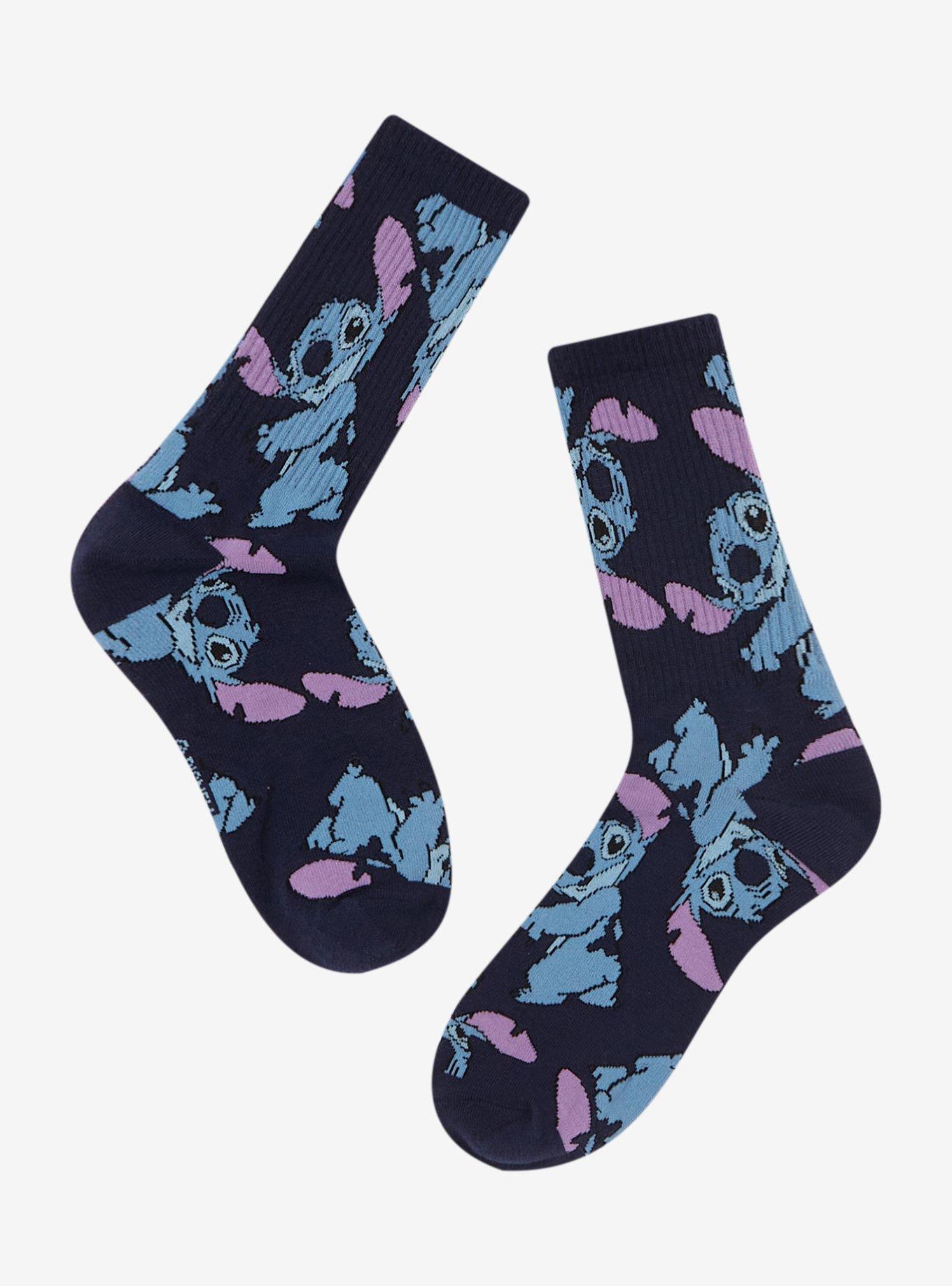 Disney Lilo & Stitch Allover Print Crew Socks &mdash; BoxLunch Exclusive, , hi-res