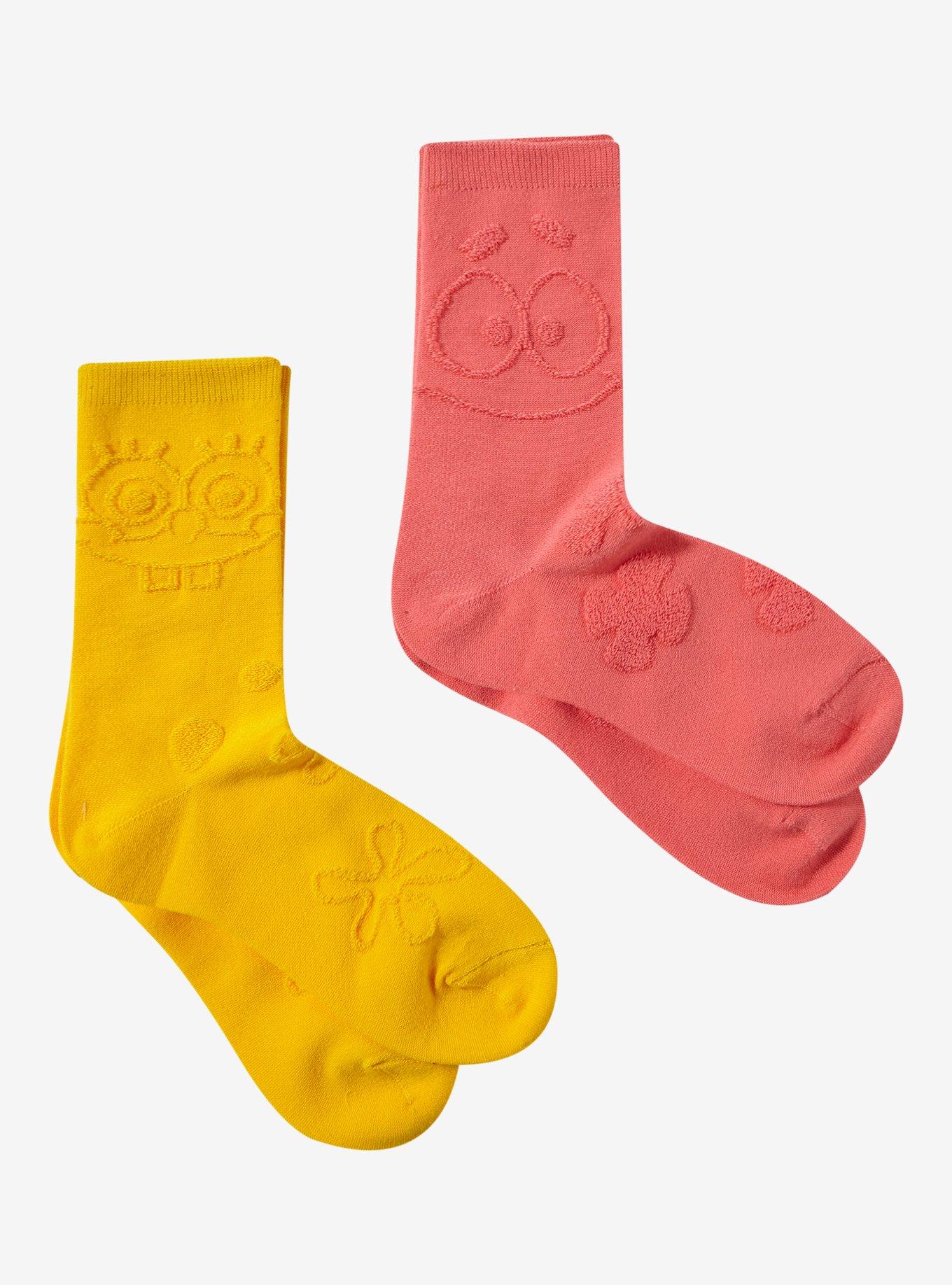 SpongeBob SquarePants Face Terry Stitch Crew Socks, , hi-res