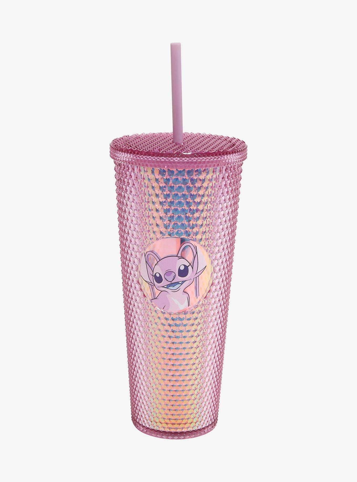 Disney Stitch Angel Pink Pyramid Acrylic Travel Cup, , hi-res