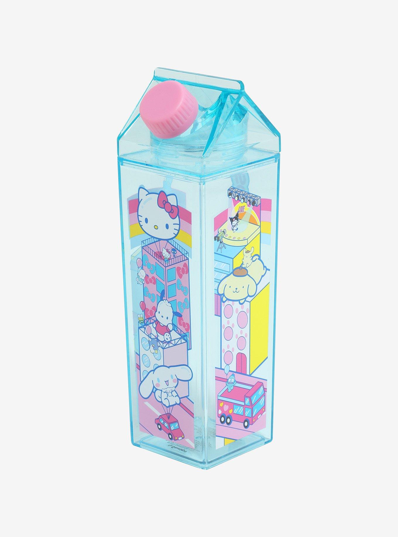 Hello Kitty And Friends Balloon Town Milk Carton Water Bottle