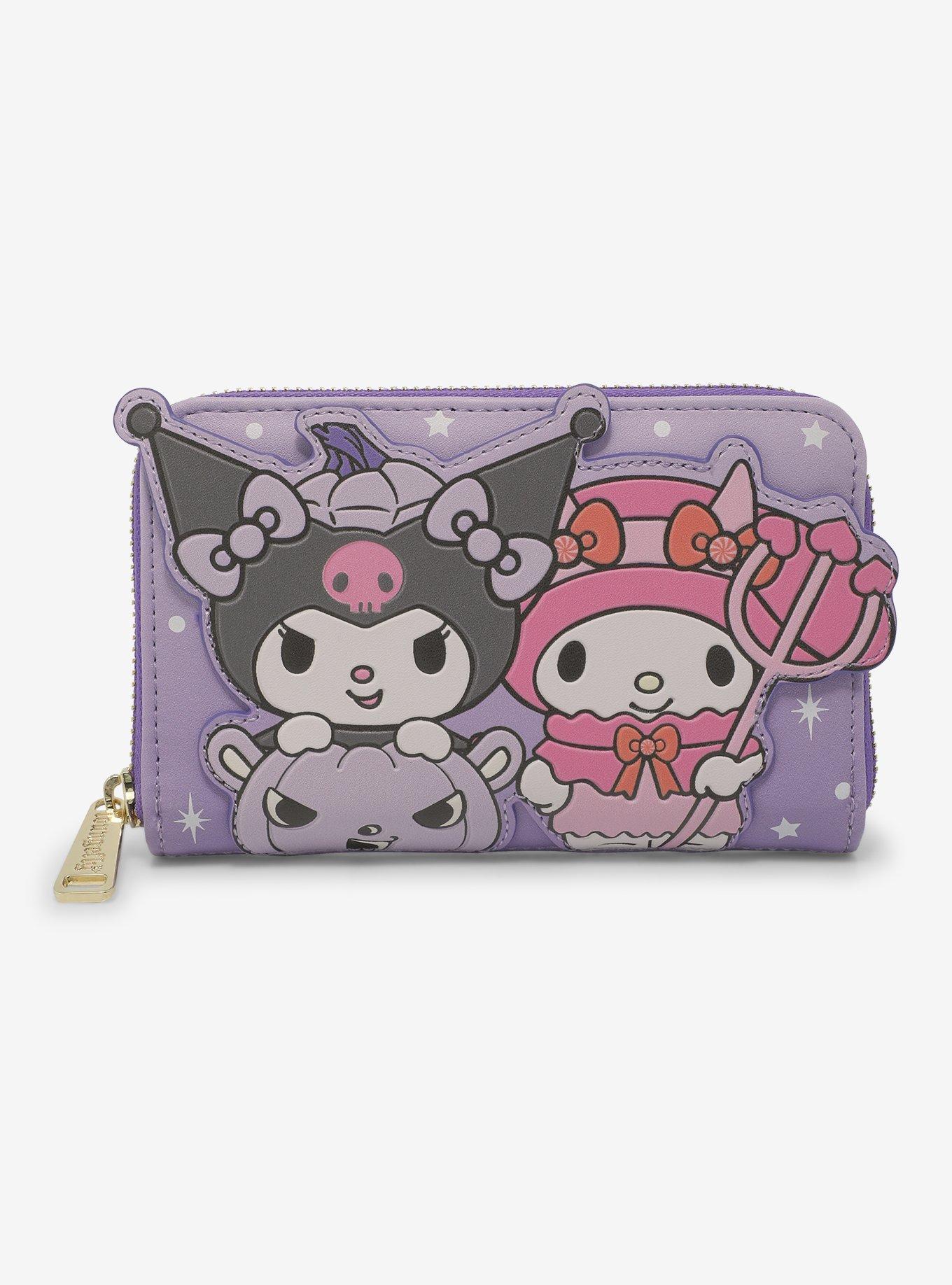My Melody & Kuromi Halloween Glow-In-The-Dark Zipper Wallet, , hi-res