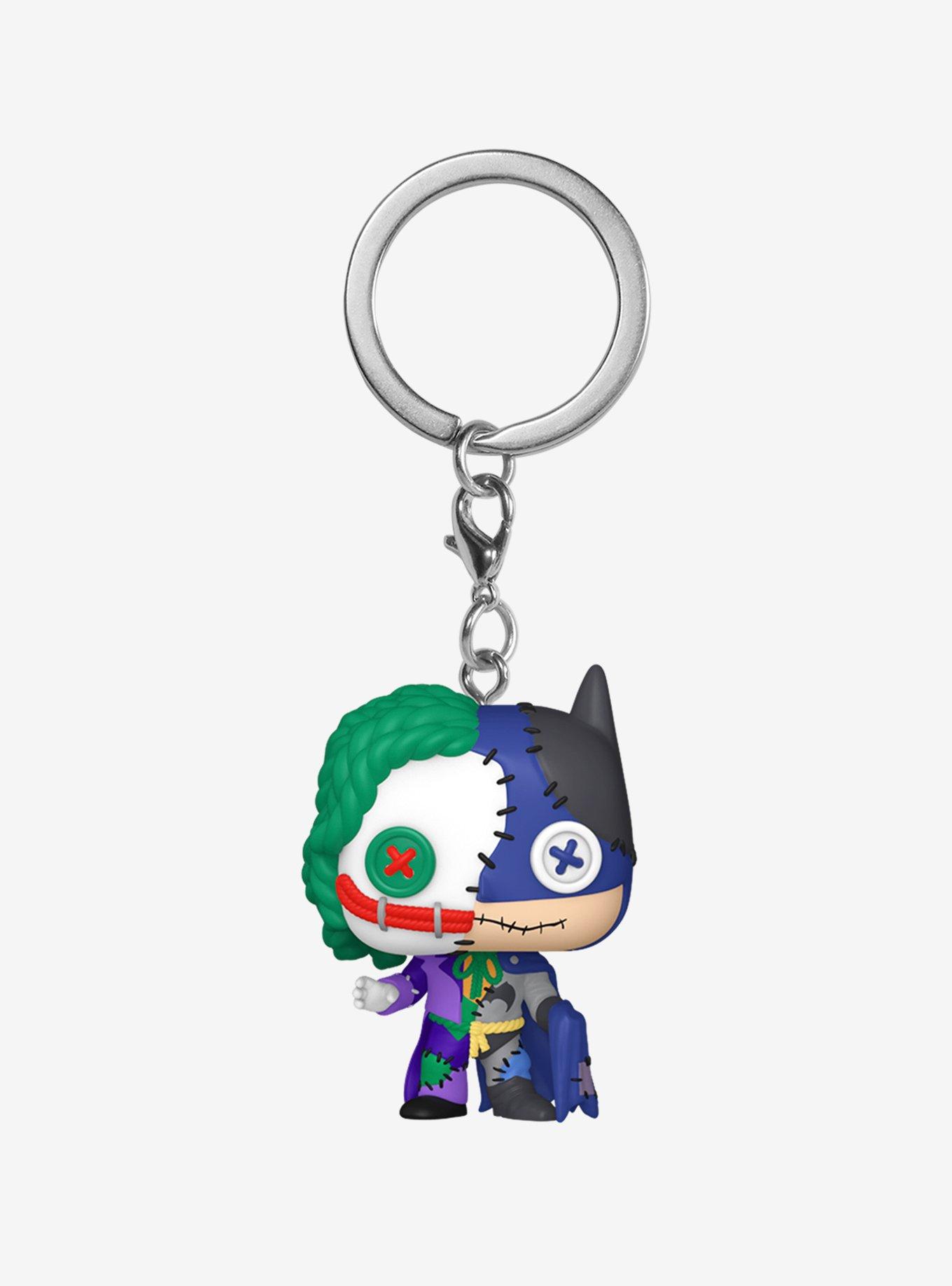 Funko Pocket Pop! DC Comics Batman & The Joker Patchwork Vinyl Keychain — BoxLunch Exclusive